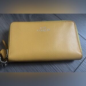 Coach Yellow Wristlet Wallet